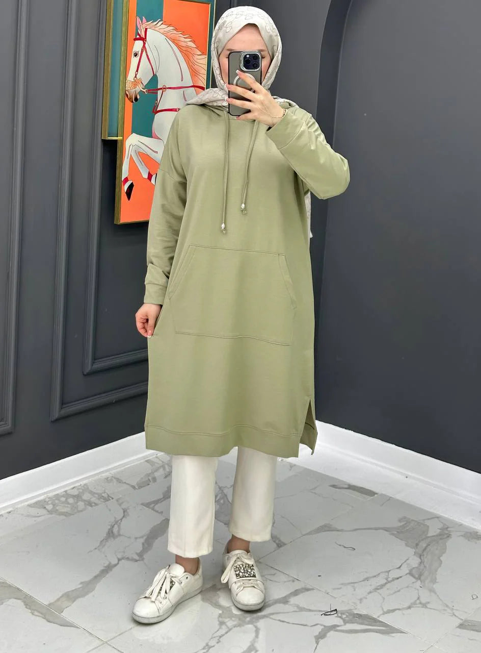 Hello Winter - Sweat Tunic à Capuche