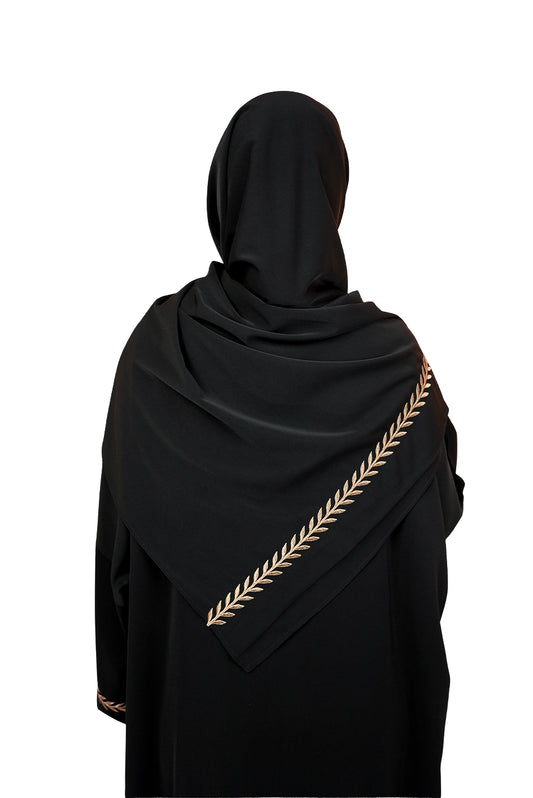 ASR Abaya de Prière avec Châle Intégré Brodé