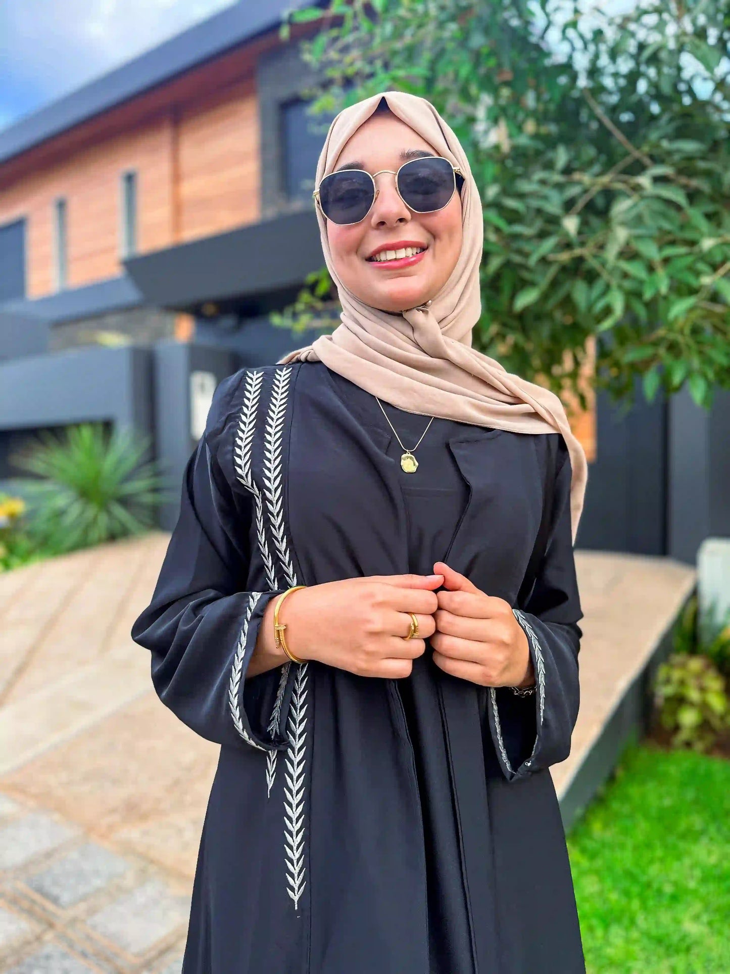 Luna - Abaya 2 pièces Chic Embrodée WIA