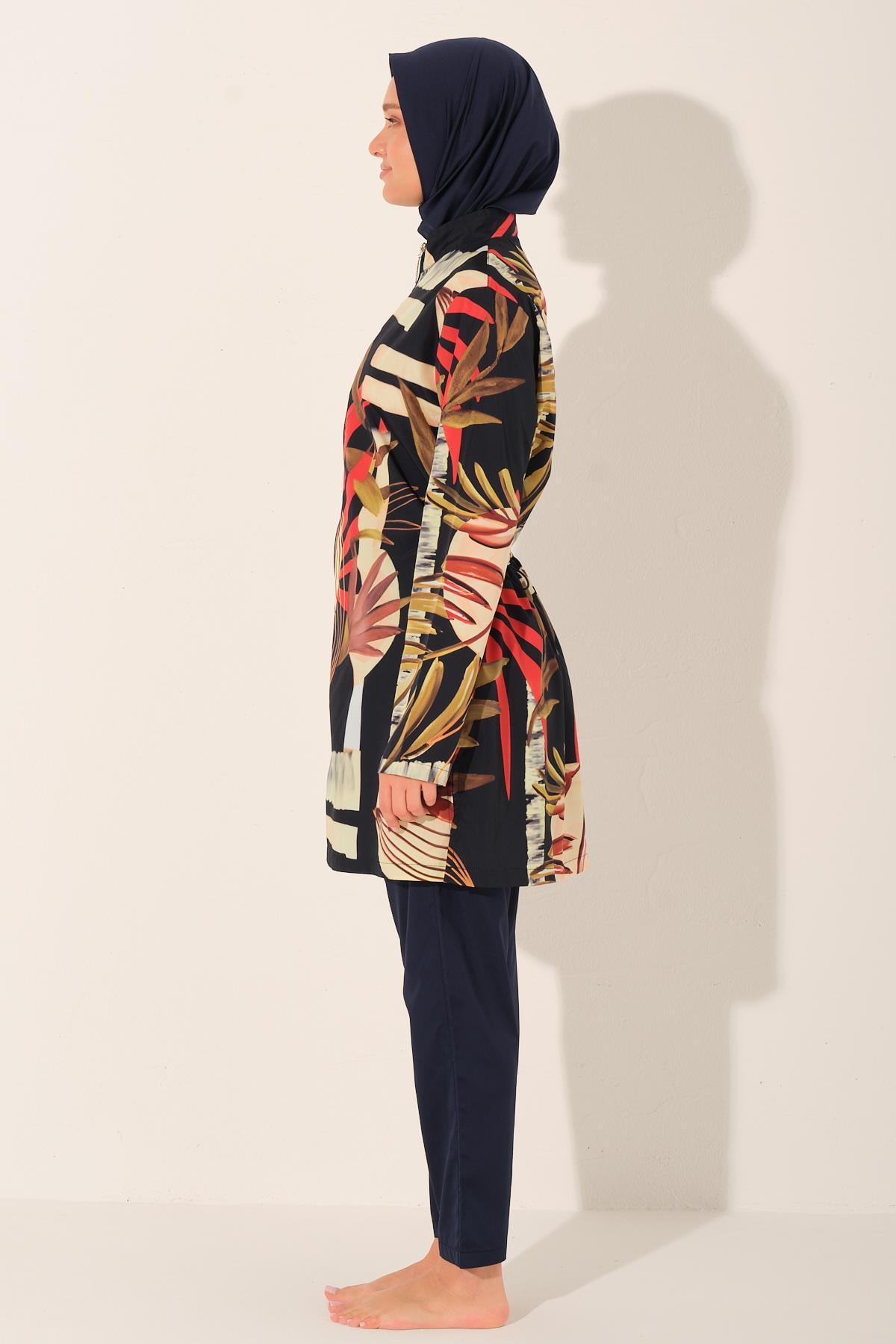 Burkini Astra – Ensemble Tropical Chic Bleu & Floral