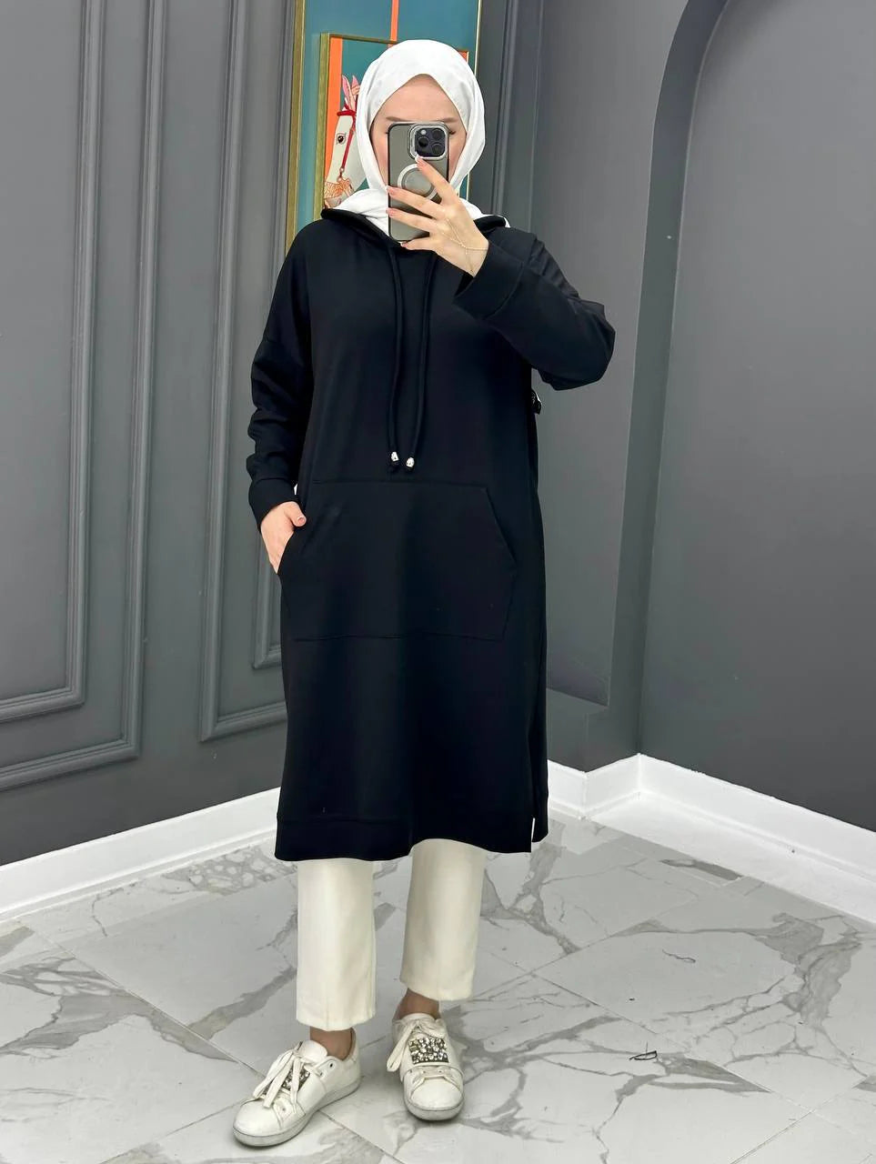 Hello Winter - Sweat Tunic à Capuche