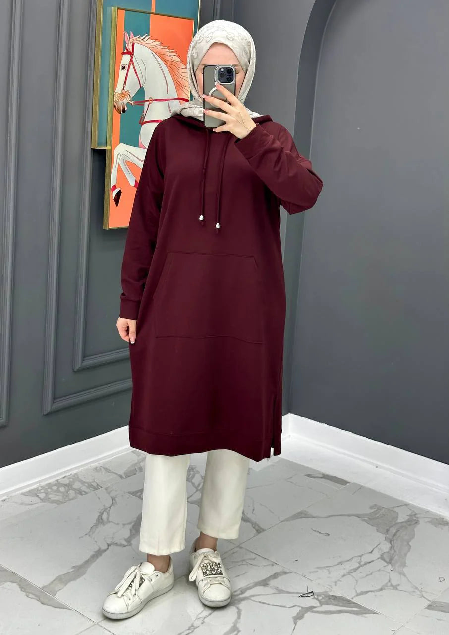 Hello Winter - Sweat Tunic à Capuche