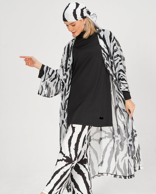 Zebra - Burkini 5 piéces avec Cache